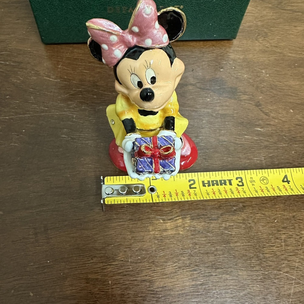 Department 56-Bejeweled Collection "Merry Christmas Minnie" Trinket Box - Picture 10 of 11